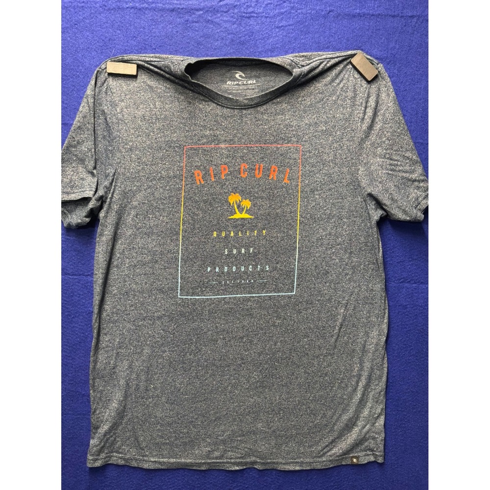 Surf Mens Rip Curl‎ Graphic T-Shirt L Blue